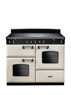 Rangemaster Classic CLO110EIPMSB/CM1 110cm Electric Range Cooker with Induction Hob, Pale Cream