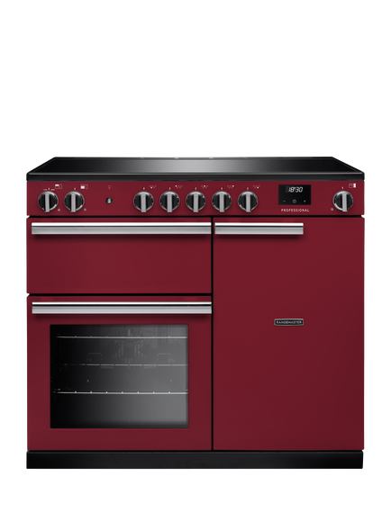Rangemaster Professional + PR100EIP 100cm Electric Range Cooker with Induction Hob, Bordeaux