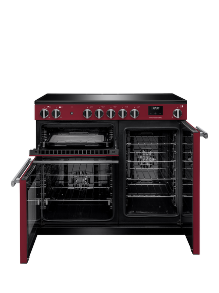 Rangemaster Professional + PR100EIP 100cm Electric Range Cooker with Induction Hob - view 2, Bordeaux