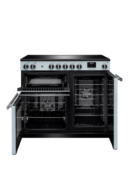 Rangemaster Professional + PR100EIP 100cm Electric Range Cooker with Induction Hob - view 2, Misty Blue