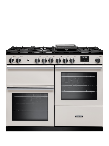 Rangemaster Professional + PRO110DFP 110cm Dual Fuel Range Cooker with Gas Hob, Ivory