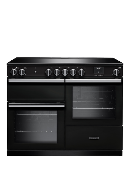 Rangemaster Professional + PRO110EIPGBL/CM1 110cm Electric Range Cooker with Induction Hob, Black, Black