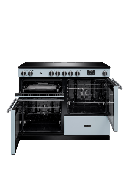 Rangemaster Professional + PRO110EIP 110cm Electric Range Cooker with Induction Hob - view 2, Misty Blue