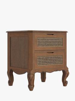 Laura Ashley Montpellier 2 Drawer Bedside Table, Walnut, Walnut
