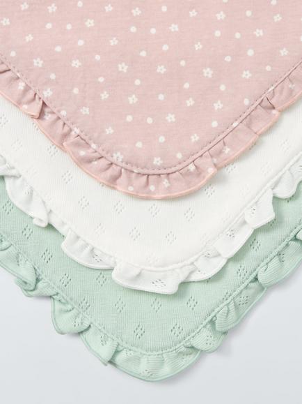 John Lewis Baby Fler Pontelle Dribble Bib, Pack of 3 - view 2, Multi