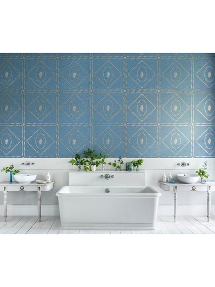 Cole & Son Conchiglie Wallpaper - view 2, Gilver On Denim 123/5022