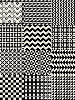 Cole & Son Geometrico Wallpaper, Black & White 123/7032