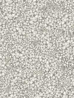 Cole & Son Ortensia Wallpaper, Black & White 123/9043