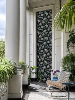 Cole & Son Ramo di Ortensia Wallpaper, Pastel On Charcoal 123/8038