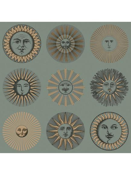 Cole & Son Soli Wallpaper, Sage & Rose Gold 123/1003