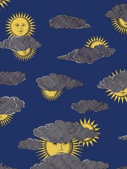 Cole & Son Soli e Nuvole Wallpaper, Yellow & Blue  123/2006