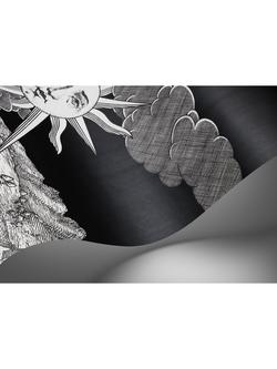 Cole & Son Vista Mediterranea Wallpaper Panel, Charcoal Sky 123/3012