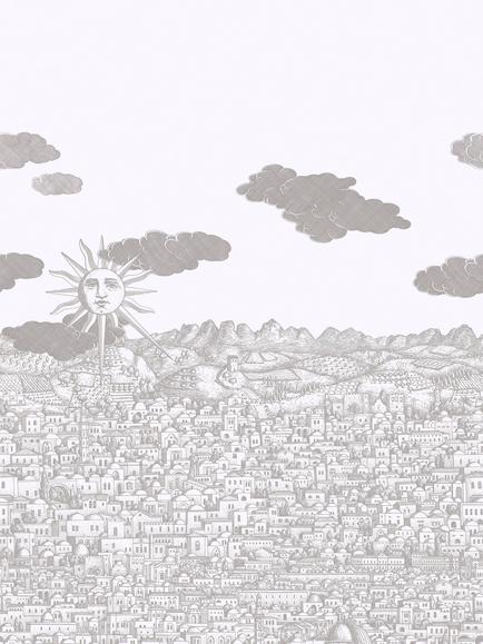 Cole & Son Vista Mediterranea Wallpaper Panel, Soft Neutral