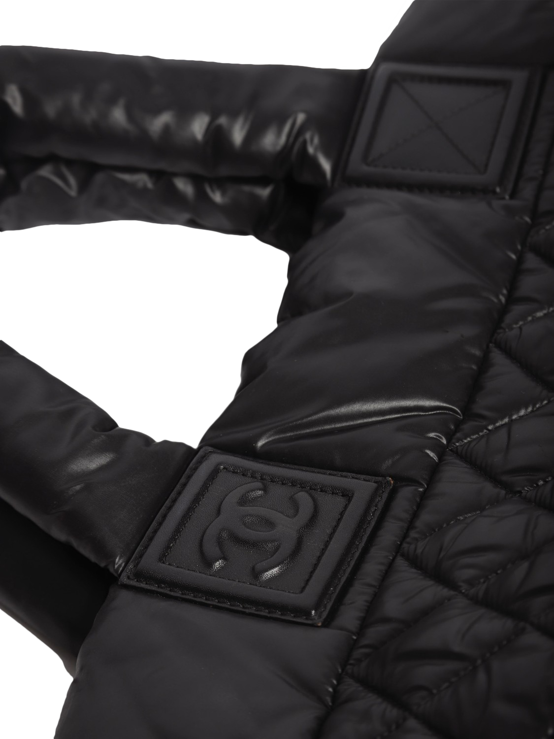 Product image 5 of 7, which shows Pre-loved CHANEL 2010 Coco Cocoon Medium Quilted Nylon Messenger Bag, Black