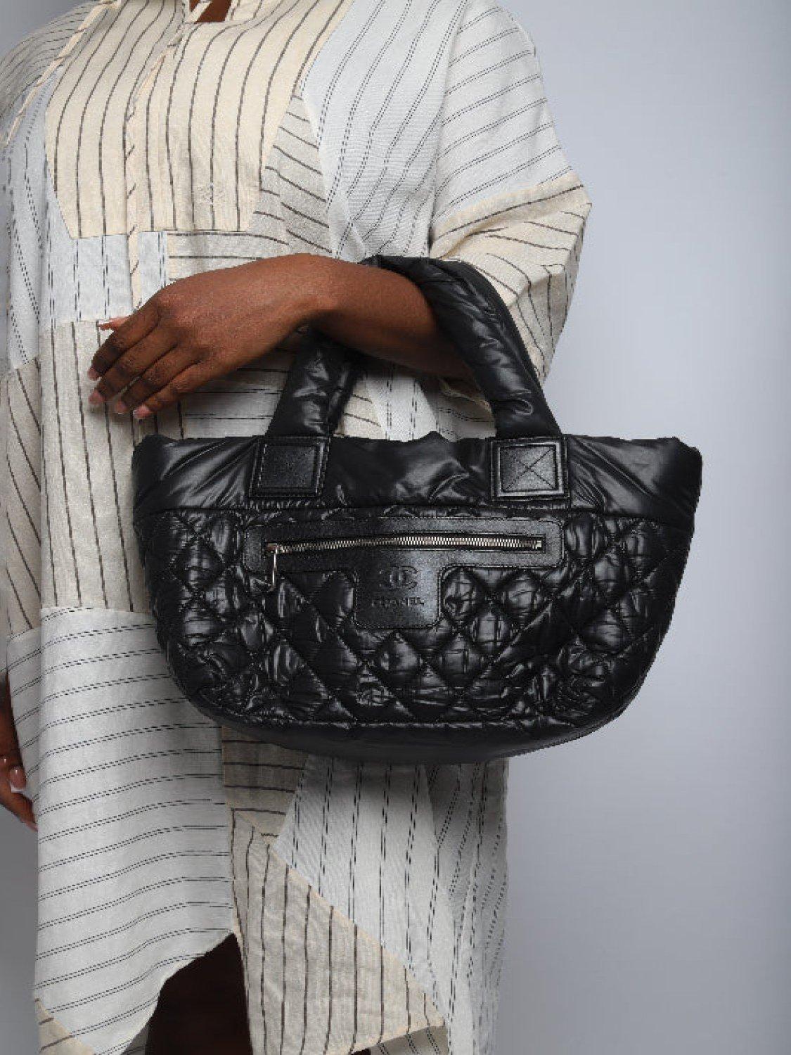 Product image 7 of 7, which shows Pre-loved CHANEL 2010 Coco Cocoon Medium Quilted Nylon Messenger Bag, Black