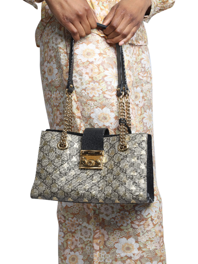 Padlock small gg bees shoulder bag clearance
