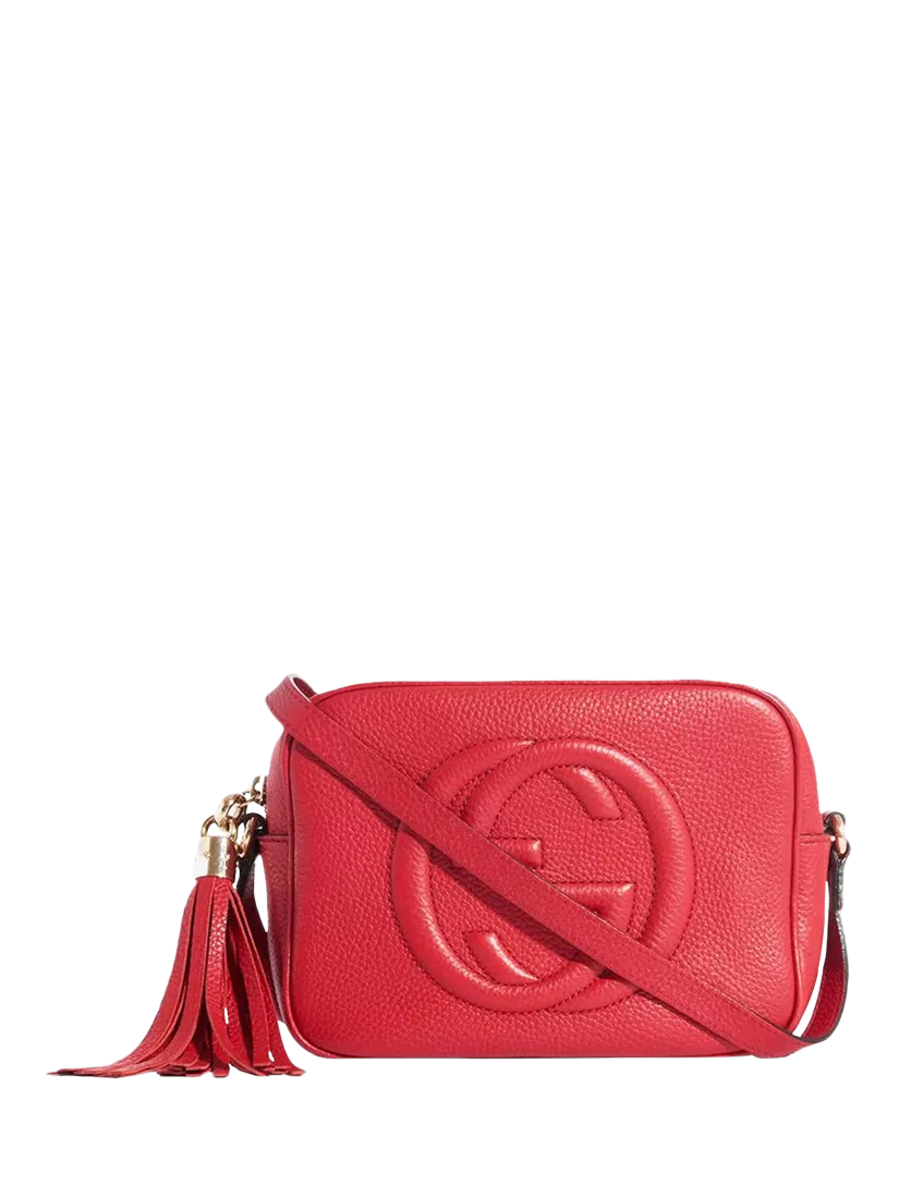 Pre loved GUCCI Soho Disco Leather Cross Body Bag Red