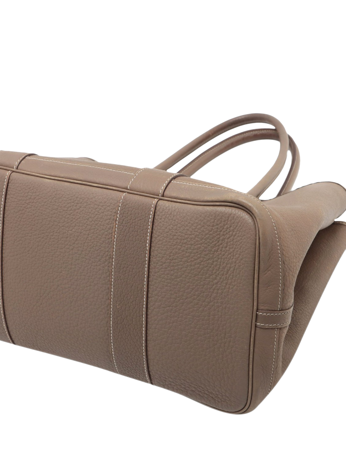 Product image 3 of 10, which shows Pre-loved Hermès 2008 Garden Party 36 PM Negonda Leather Etoupe Bag, Brown