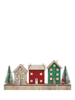 Truly Light Up Wooden Houses Ornament