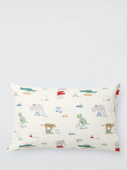 John Lewis Kids' Animal Transport Reversible Cotton Duvet Cover and Pillowcase Set - view 2, Multi