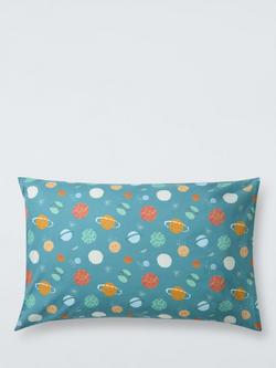 John Lewis Kids' Rockets Planets Reversible Cotton Duvet Cover and Pillowcase Set - view 2, Multi
