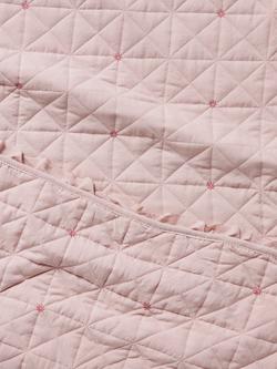 John Lewis Kids' Floral Frill Quilt, Pink - view 2, Pink