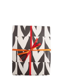 Caroline Gardner Monochrome Hearts Wrapping Paper, 5m, 
