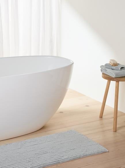 Bedfolk Plush Bath Mat, Mist