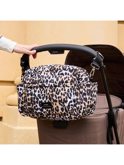 Finnsøn Freya Stroller Organiser and Changing Bag, Leopard - view 2, Leopard