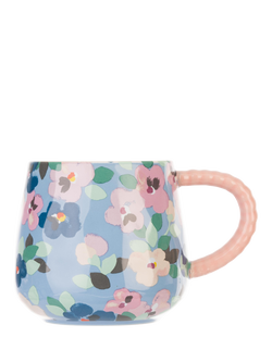Cath Kidston Painted Pansies Billie Stoneware Mug, 350ml, Multi