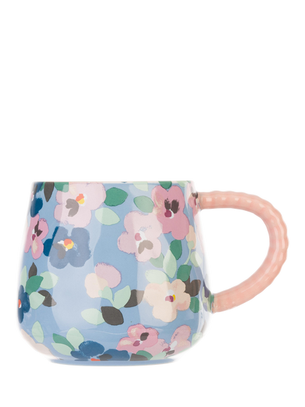 Cath Kidston Painted Pansies Billie Stoneware Mug, 350ml, Multi