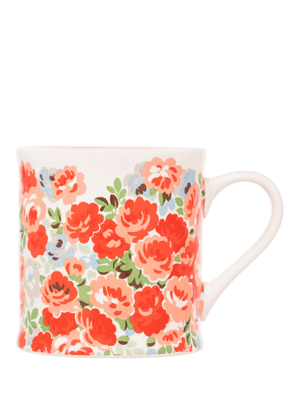 Cath Kidston Roses Mollie Stoneware Mug, 275ml, Red, Multi