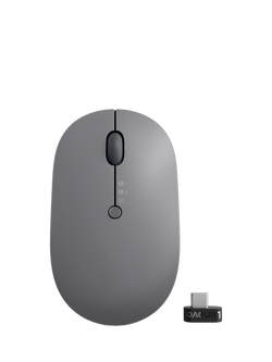 Lenovo Go Wireless Multi Device Mouse, Storm Grey - view 2, Storm Grey