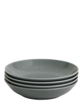 Royal Doulton Gordon Ramsay Maze Stoneware Pasta Bowl, Set of 4, 24cm, Grey Dark