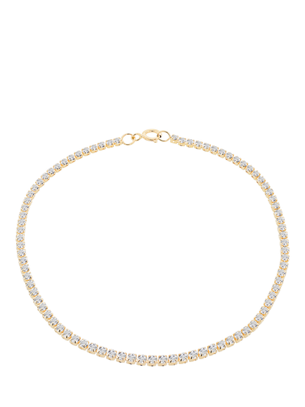 IBB 9ct Gold Cubic Zirconia Tennis Bracelet, Gold, Gold