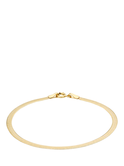 IBB 9ct Gold Herringbone Chain Bracelet, Gold, Gold