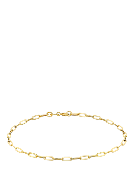 IBB 9ct Gold Paper Chain Bracelet, Gold, Gold