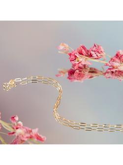 IBB 9ct Gold Paper Chain Bracelet, Gold - view 2, Gold