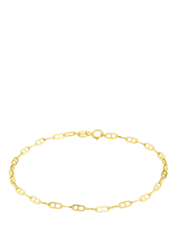 IBB 9ct Gold Small Square Rambo Bracelet, Gold, Gold