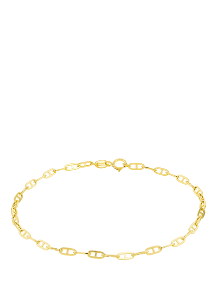 IBB 9ct Gold Small Square Rambo Bracelet, Gold, Gold