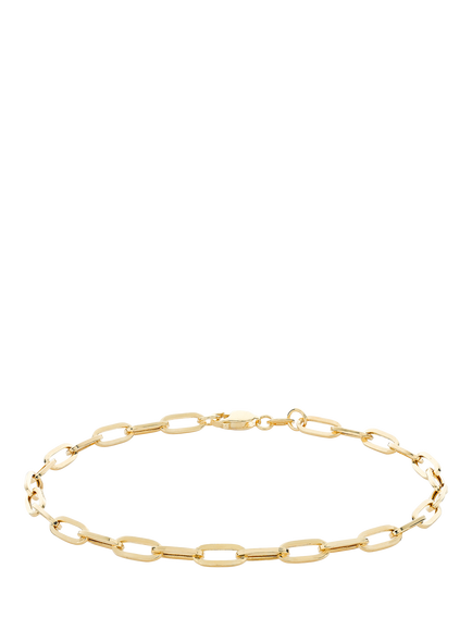 IBB 18ct Gold Paper Chain Bracelet, Gold, Gold