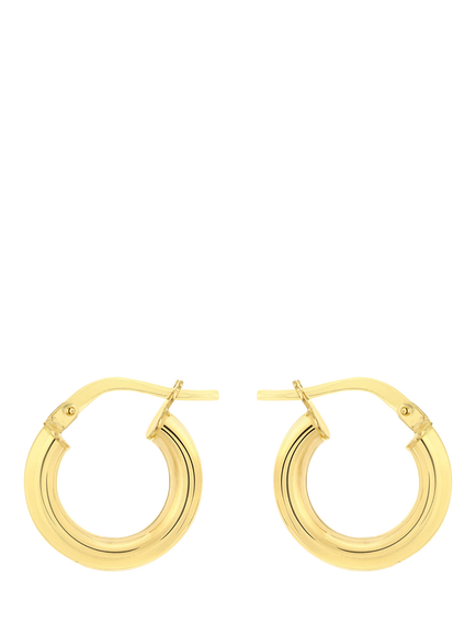 IBB 9ct Gold Polished Hoop Creole Earrings, Gold, Gold