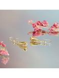 IBB 9ct Gold Diamond Cut Teardrop Earrings, Gold