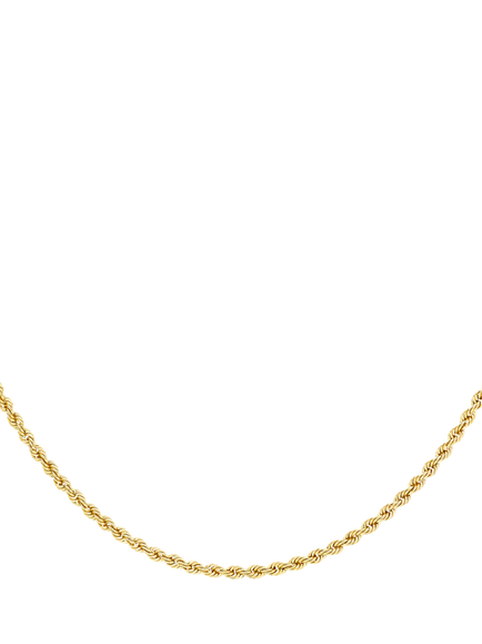 IBB 9ct Gold Rope Chain Necklace, Gold, Gold
