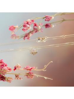 IBB 9ct Gold Cubic Zirconia North Star Necklace, Gold - view 2, Gold