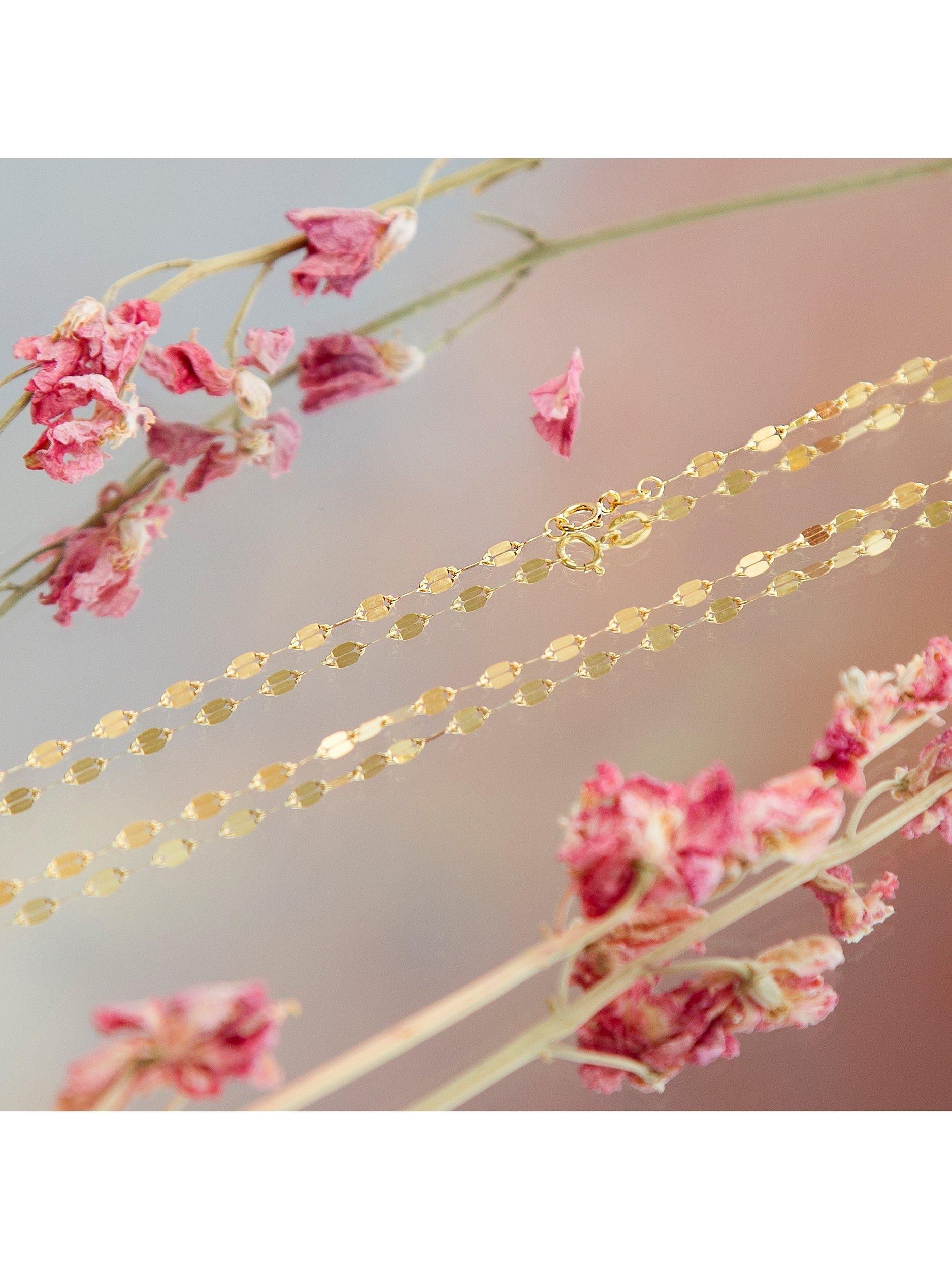 Product image 2 of 4, which shows IBB 9ct Gold Forzatina Chain Necklace, Gold