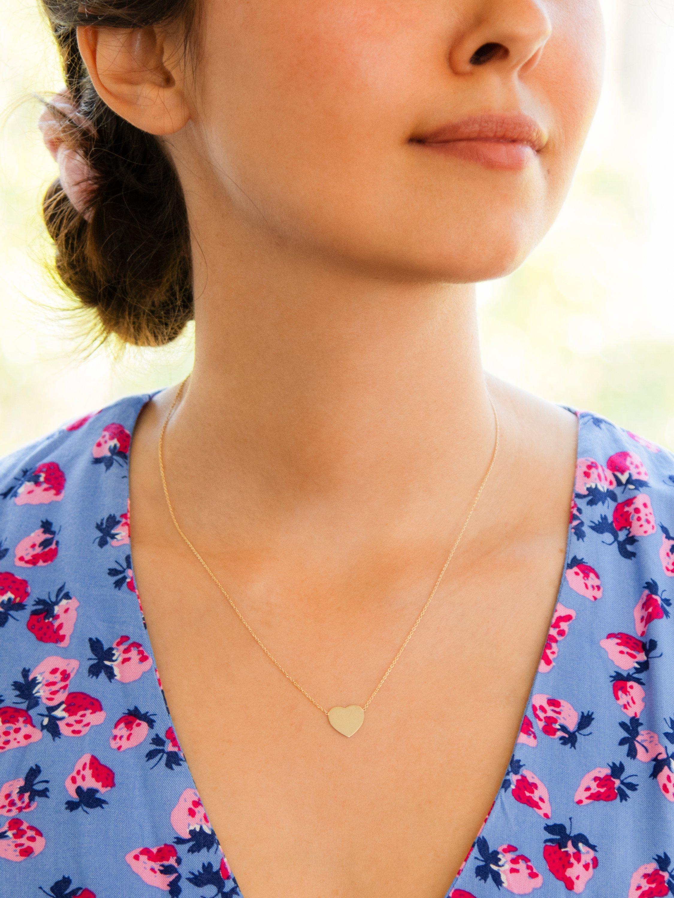 Product image 4 of 5, which shows IBB 9ct Gold Heart Pendant Necklace, Gold