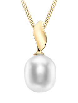 IBB 9ct Gold Freshwater Pearl Pendant Necklace, Gold, Gold