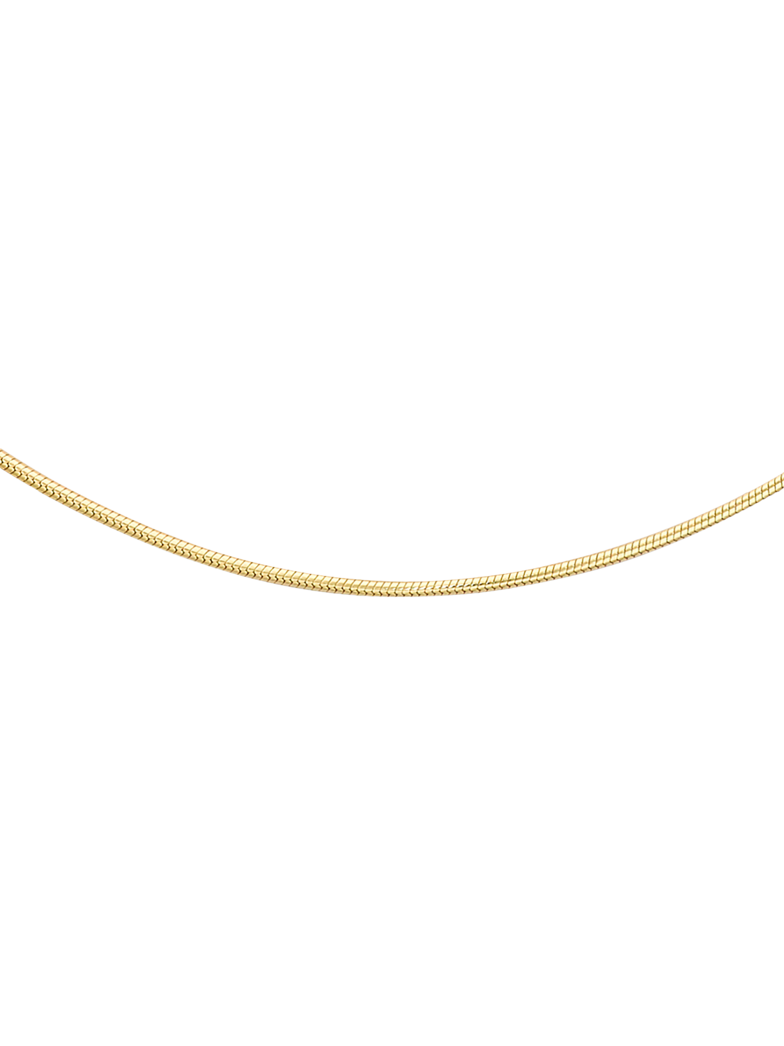 Product image 1 of 4, which shows IBB 18ct Gold Mini Round Snake Chain Necklace, Gold
