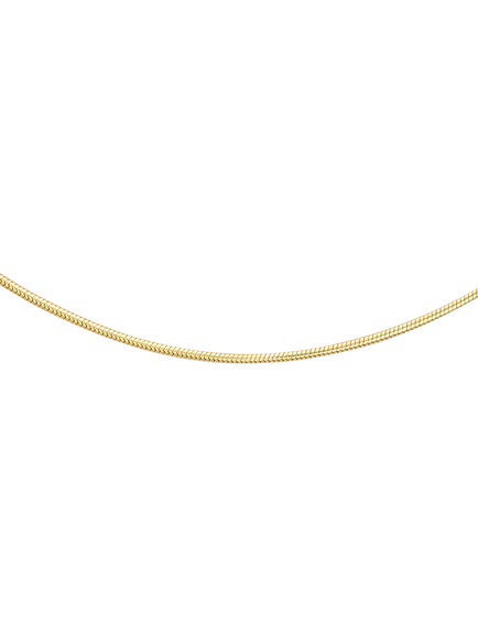 IBB 18ct Gold Mini Round Snake Chain Necklace, Gold, Gold